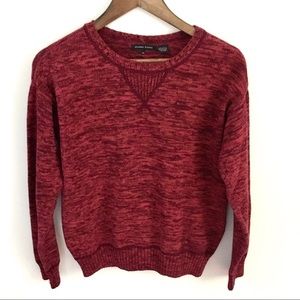 Jeanne Pierre Red Crewneck Sweater, Size M